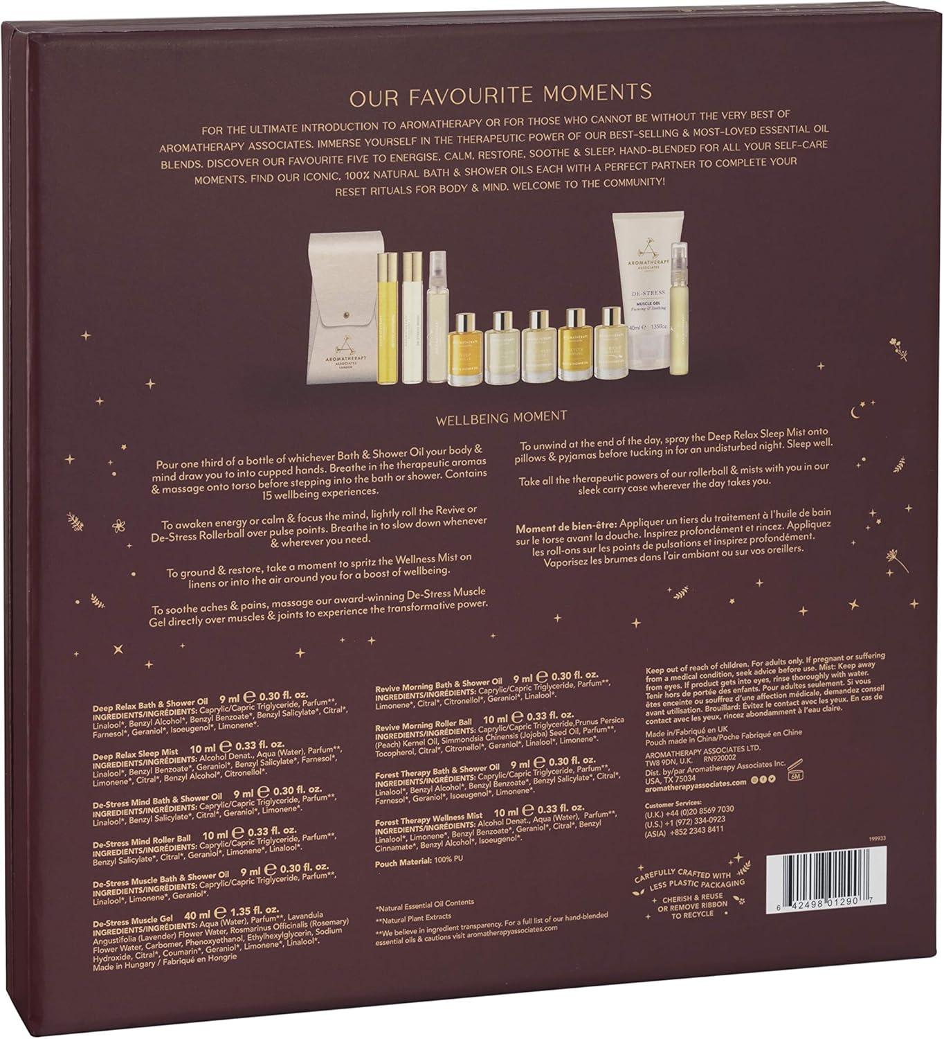 Aromatherapy Associates Our Favourite Moments Gift containing 5 x 9ml