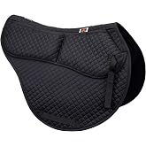 ECP Equine Comfort Products All-Purpose Contoured Correction Saddle Pad with Adjustable Memory Foam Inserts for Custom Support, Non-Slip, Shock Absorbing, 22&rdquo; Spine, 19.5&rdquo; Drop