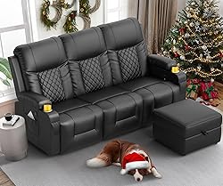 FURNIMAT Recliner Sofa with Storage