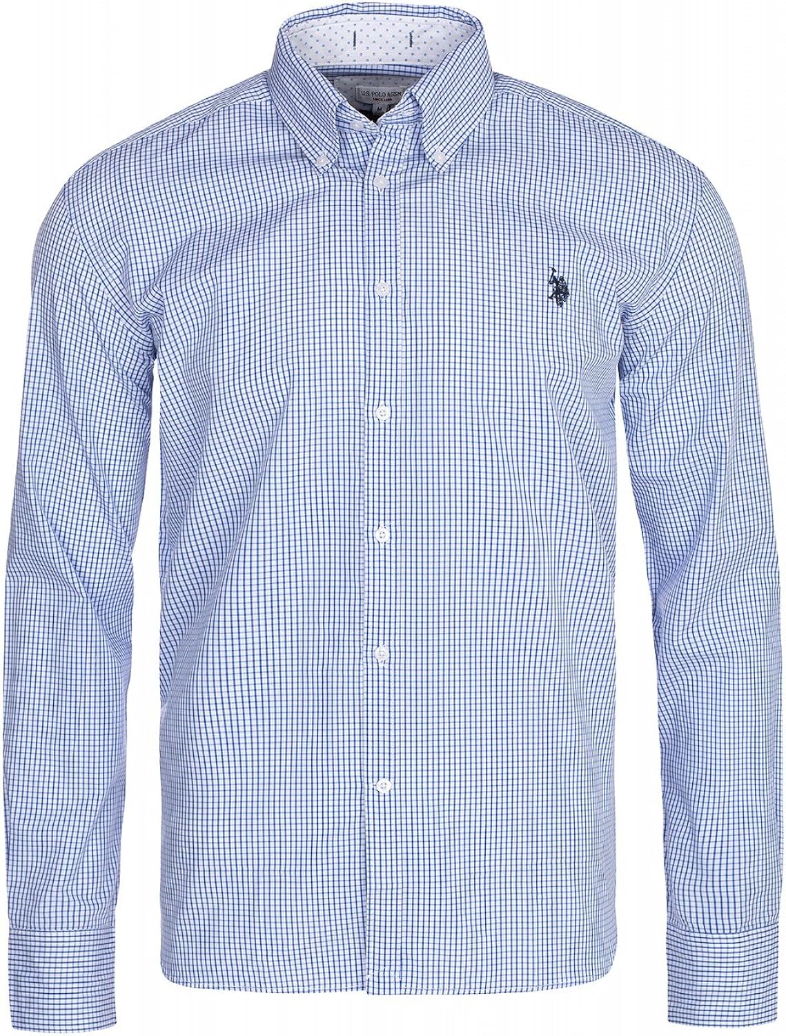 U.S. Polo Assn. Button Down Hemd Herren LangarmHemd BusinessHemd Blau