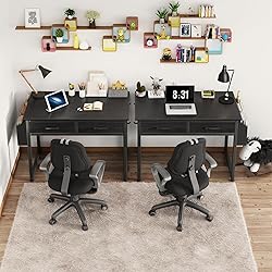 DLisiting Small Desk with Fabric Drawers for