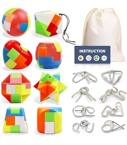 Set De 32 Rompecabezas Metálicos – Anillos Y Piezas Entrelazadas – Juegos IQ Para Adultos Y Niños – Regalo Original Para Mentes Curiosas
