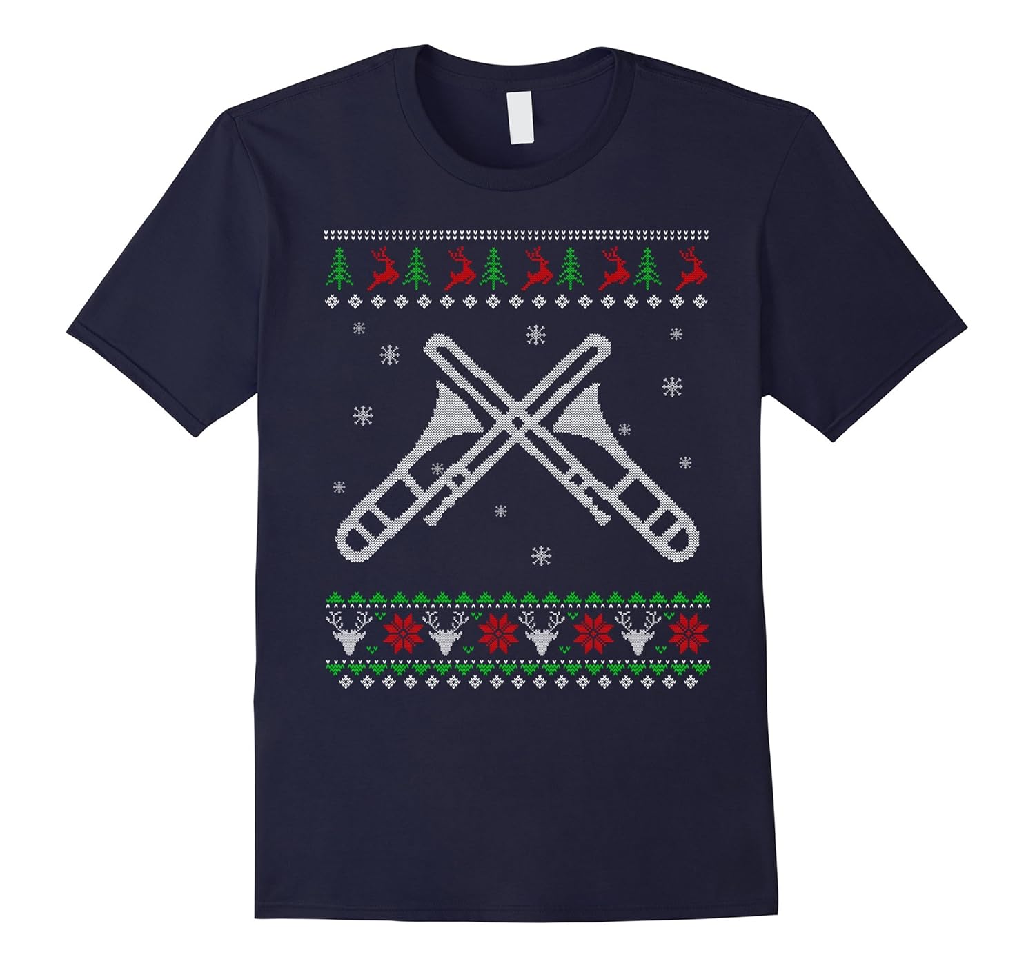 Christmas Ugly Trombone T shirt-ANZ