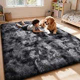 Sour Lemon 200x300 cm Grey Shaggy Rug Extra Large Soft Area Carpet view 4