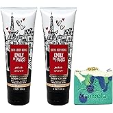 Bath & Body Works Emily In Paris - Paris Amour 2 Pack Body Cream Bundle with an Aloe Vera Bar Soap - Full Size