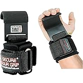 Weight Lifting Rod Hooks Heavy Duty Wrist Wraps Power Weight Lifting Training Gym Grips Straps Set of 2