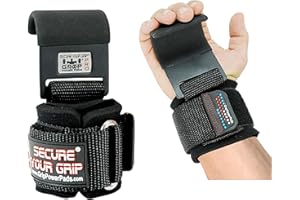 GRIP POWER PADS Weight Lifting Hooks Heavy Duty Lifting Wrist Straps Pull Ups Deadlift Straps Power Lifting Grips Padded Workout Straps for Weightlifting Gym Gloves for Men & Women Premium Workout Equipment