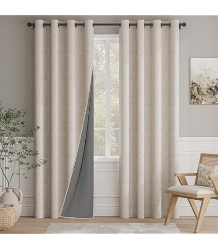Fabric Mart Direct Panneaux de Rideaux en Soie Dupioni Gris Clair de