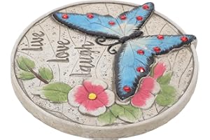 LALAFINA Decorative Garden Stepping Stones Outdoor with Cement Material Round Shape for Yard and Garden