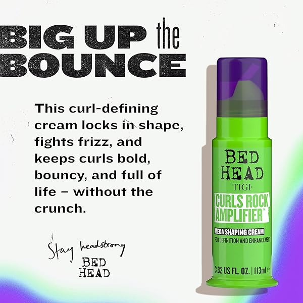 BED HEAD BY TIGI CURLS ROCK AMPLIFIER CURL CREAM FOR CURLY HAIR, THE ULTIMATE CURL CREAM FOR CURLY HAIR CARE 3.82 FL OZ
