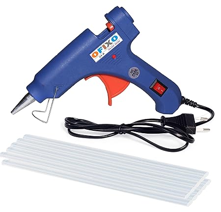 Ofixo 20W 10 Glue Sticks Hot Melt Glue Gun Kit (Multicolor)