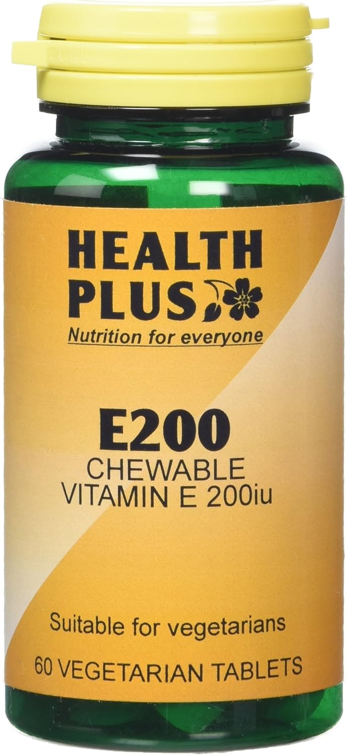 Health Plus E200 Chewable Vitamin E Supplement 60 Tablets Amazon.co