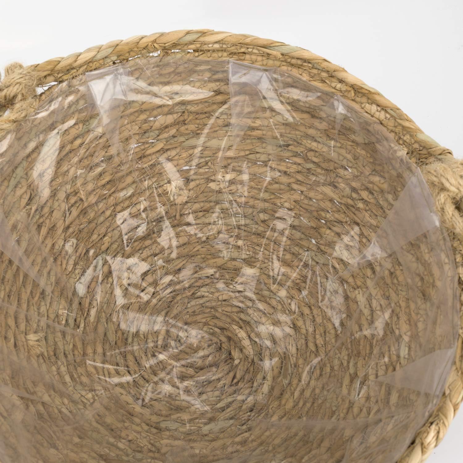 Natural Seagrass Hanging Planter Basket Set, Indoor Plant Pots, Boho Decor Plant Pot Cover, 12.4 (D) 6.3 (H) Inch, Pack 2 : Kitchen & Dining