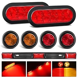 Nilight LED Trailer Light Kit 6 Inch Oval Stop Turn