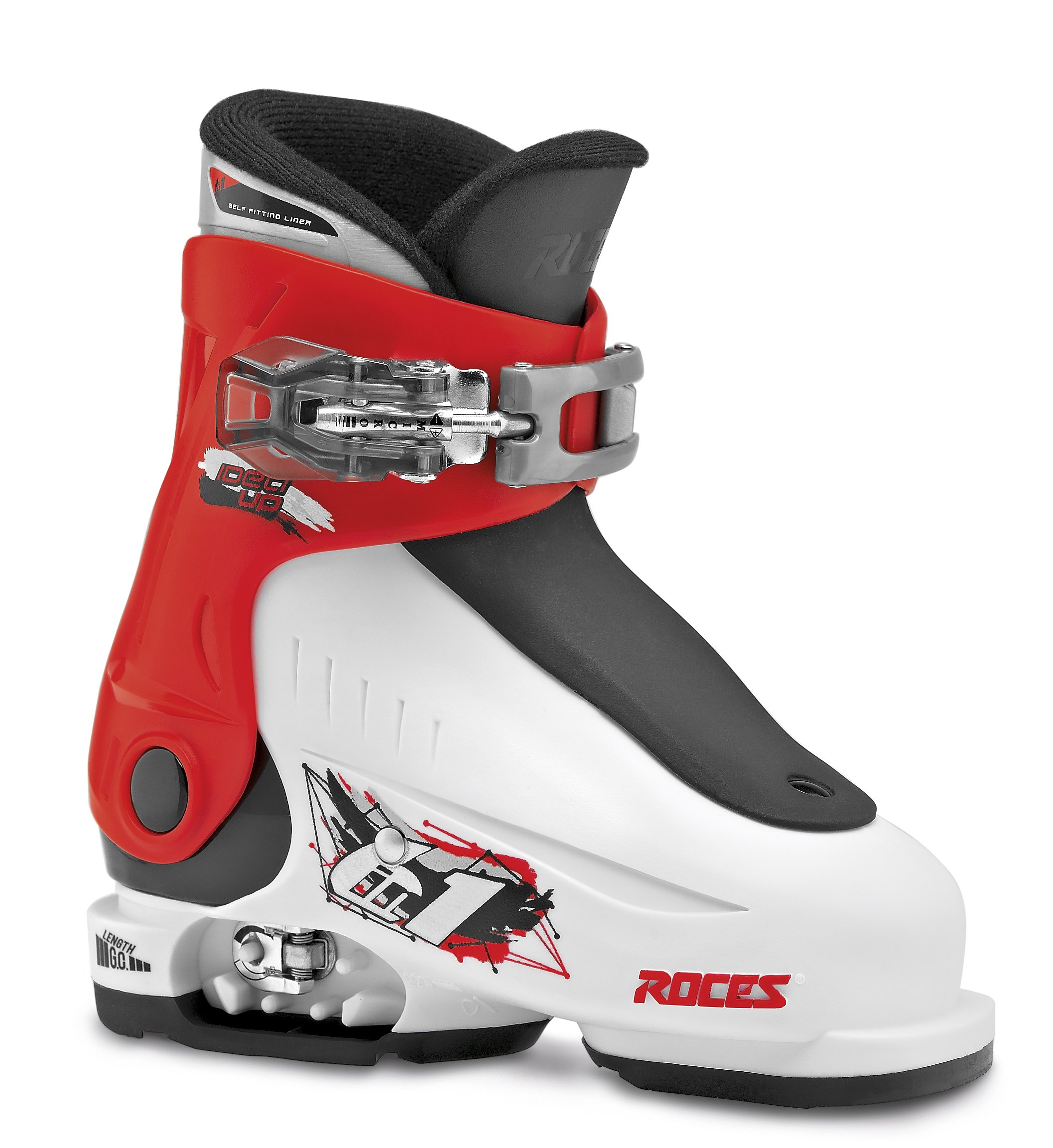 ATOMIC Roces Idea Up Children's Ski Boots Adjustable Size, Children's, Skischuhe Idea Up Größenverstellbar, white-Red-Black, 25-29