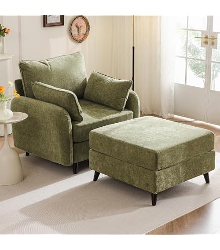 Amazon.com: ZX Design Oversized Chaise Lounge Chair with Ottoman