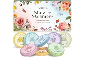 Bofuoos Shower Steamers Aromatherapy – Birthday Gifts for Women Teen Girls Mom, Natural Essential Oils Bath Bombs for Relaxation Home SPA, Christmas Stocking Stuffers White Elephant Gifts for Adults