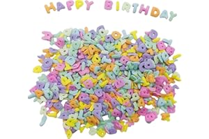 KANDLRIK Edible Happy Birthday Letters Sprinkles Happy Birthday Alphabet for Decorating Confetti Sprinkles Perfect for Cakes,Cupcakes,Desserts Toppings 3OZ(Not including all letters）