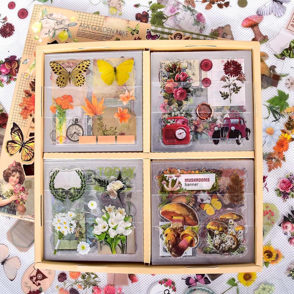 510 Pcs/100 Sheets Stickers for Scrapbooking,Scrapbooking Stickers丨Bullet Journal Stickers for Journaling for Scrapbooking,Bullet Journal Accessories,Journaling Accessories etc — image 1