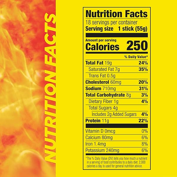 SLIM JIM MONSTER SMOKED MEAT STICKS, TERIYAKI FLAVOR, HIGH PROTEIN, 1.94 OZ. (18 COUNT)