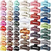 Yuxung 56 Pcs Hair Claw Clips Hair Clips Bulk for Women Girls 2 Inch & 3.35 Inch Rectangle Nonslip Accessories for Thick & Thin Gift Multicolor