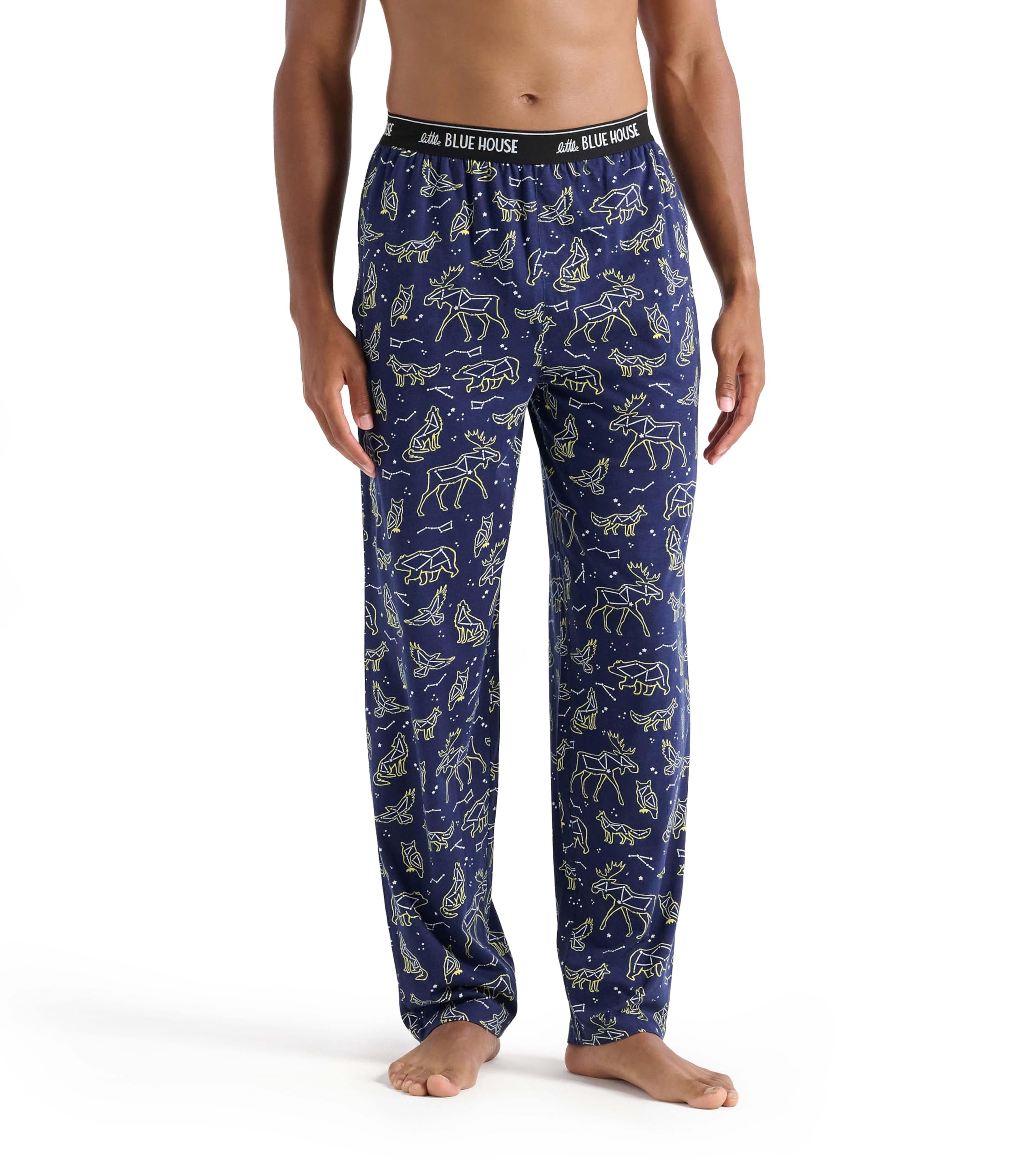 Little Blue House by Hatley Men's Jersey Pajama Pants, Animal Constellations, X-Large Image