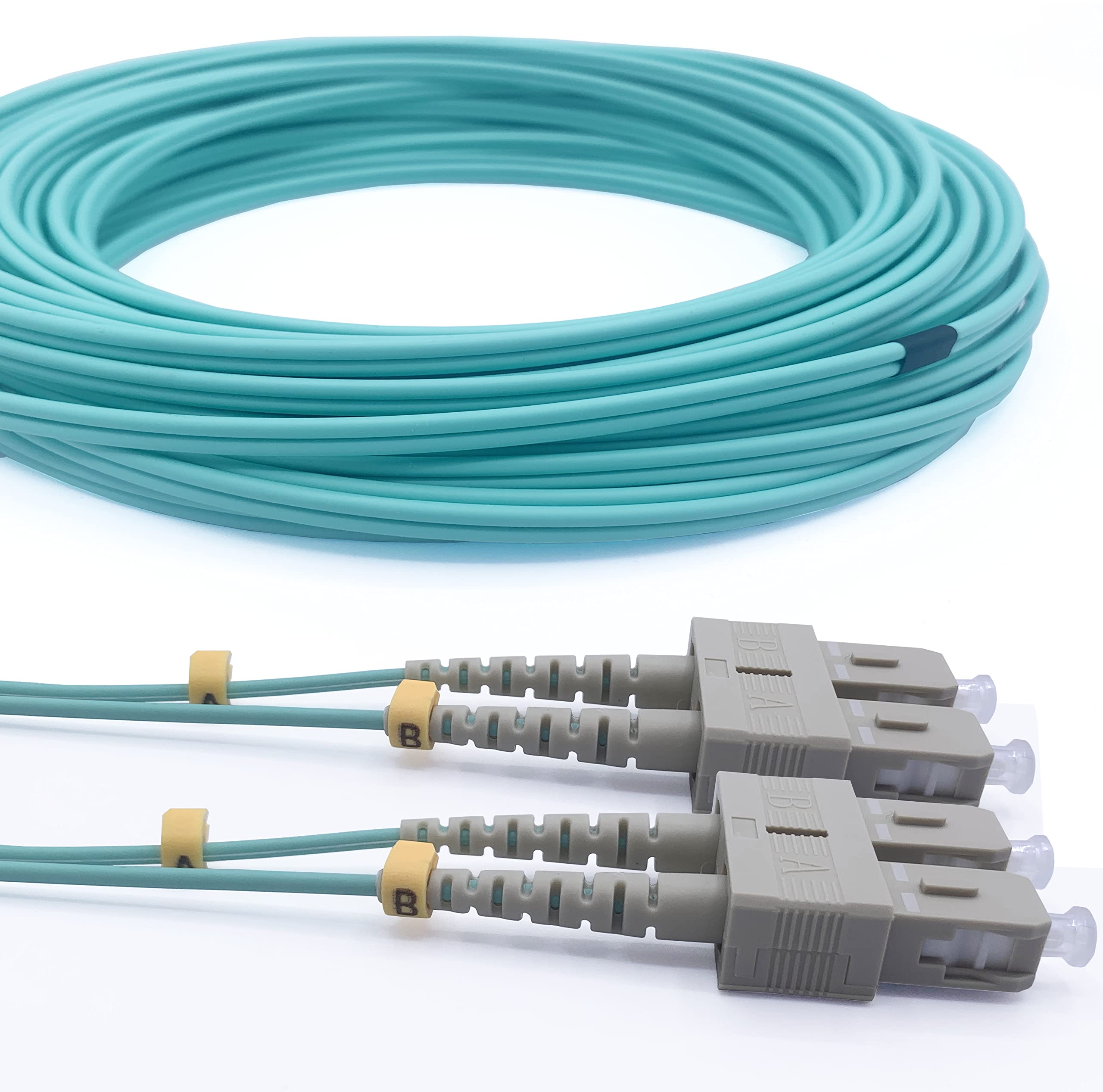 Elfcam® - Fiber Optic Cable OM3 SC/UPC to SC/UPC Multimode Duplex 50/125um LSZH (0.5M)