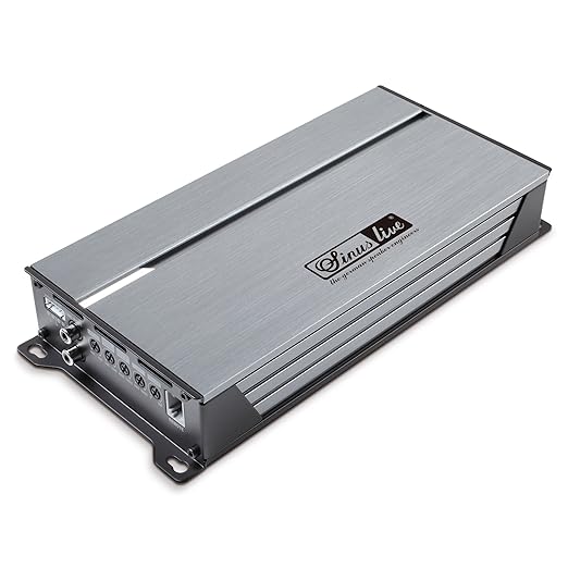 Sinuslive 14243 SL-A1000D Mono digital Endstufe mit Fernbedienung, Grau Metalic/Schwarz Set of 5