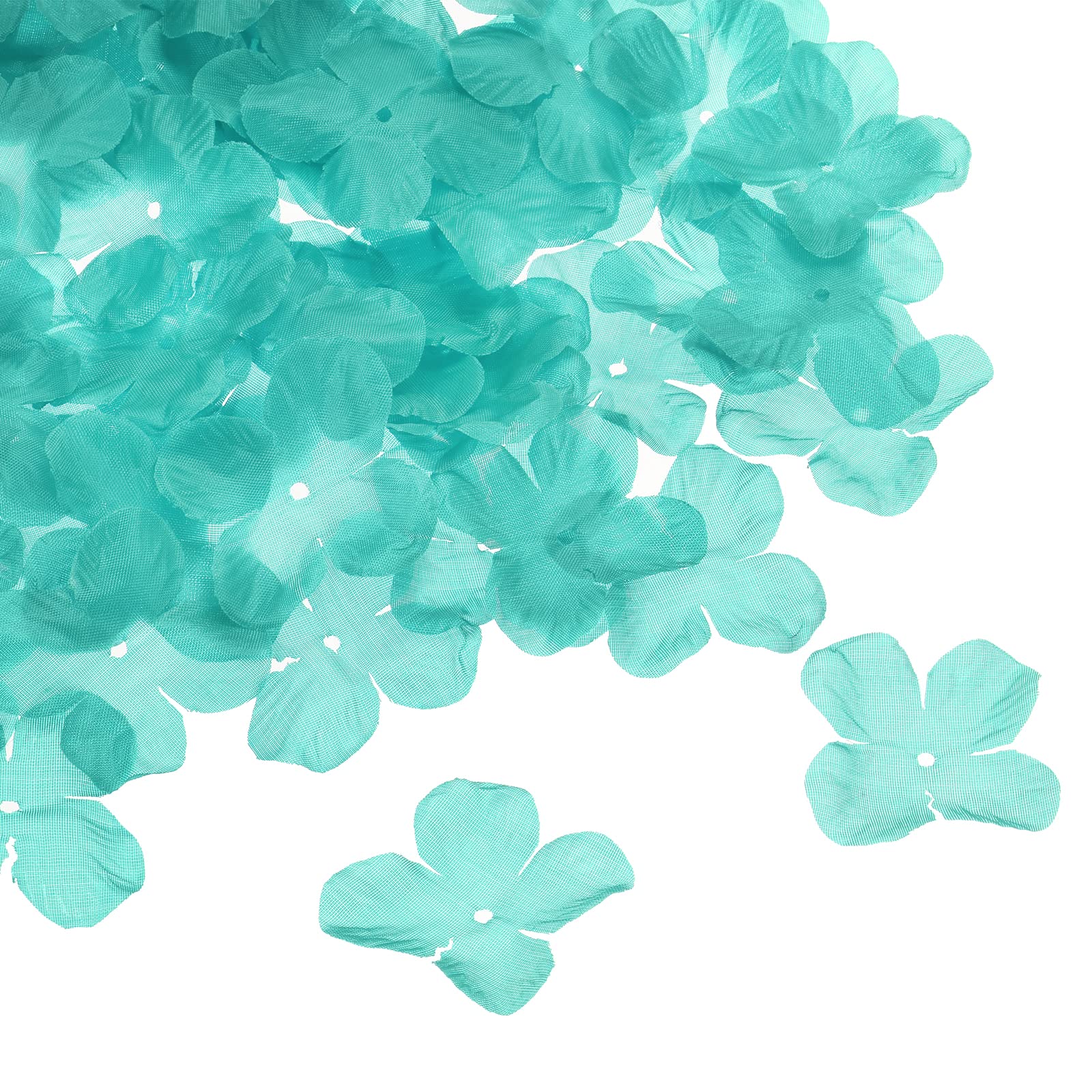 PATIKIL Artificial Flower Petals, 1000Pcs Fake Flowers Silk Petal Decoration Supplies for Wedding Decor Bridal Party Event, Turquoise