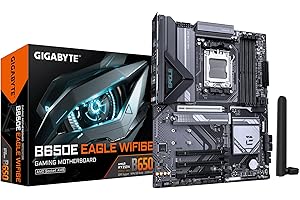 GIGABYTE B650E Eagle WIFI6E Motherboard - AMD Ryzen 9000 Series CPUs, 8+2+2 Phase VRM, up to 8200MHz DDR5 (O.C), 1xPCIe 5.0 +