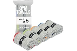 Acteon Microfiber Quick Dry Gym Towel, Silver ION Odor-Free Mega Absorbent Fiber Fast Drying Men Women Workout Gear for Body 