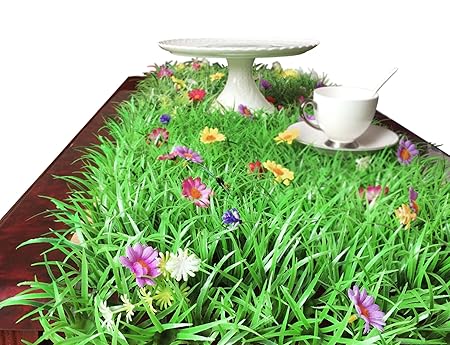 Magicpro 15 8 X 71 Inch Green Artificial Grass Table Top Runner