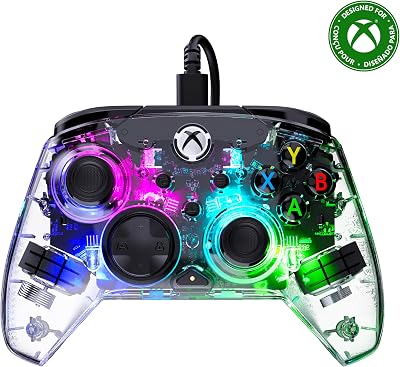 Afterglow transparente manette de jeu RVB filaire pour Xbox