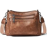 Bluome Crossbody Purses for Women, Medium Large Faux Leather Crossbody Bags Lightweight Sling Bag Shoulder Handbags
