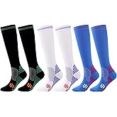 SUJAYU 3 Pairs Compression Socks for Women 20-30 mmhg Knee High, Womens Compression Socks Compression Stockings for Women
