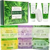 Moksha Foot Spa Gift Set Women UK Tea Tree Eucalyptus Soak Scrub Lotion Pamper view 1
