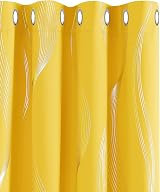 Deconovo Mustard Yellow Blackout Curtain Set 183 x 117 cm 2 Panels