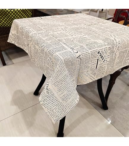 Ggaimwf Checkered Linen Tablecloth - Vintage Patchwork Rectangle Table Cover For Farmhouse Dining, 54x78 Inches - View #5
