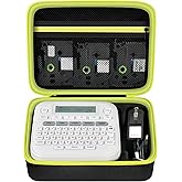Case Compatible with Brother P-Touch PTD220 D210 Home/Office Everyday Label Maker, Storage Holder Carrying Organizer for Label Tapes, AC Adapter, Charging Cables (Box Only) - Black