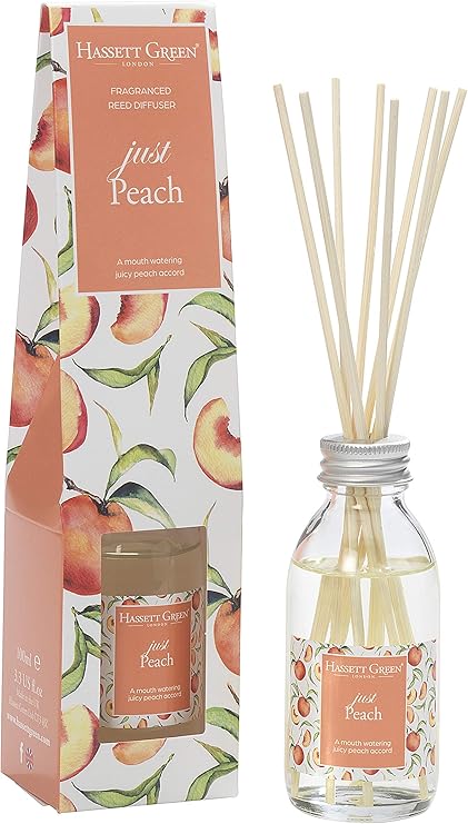 Just Peach Fragranced Oil Reed Diffuser 100ml - Long Lasting Home ...