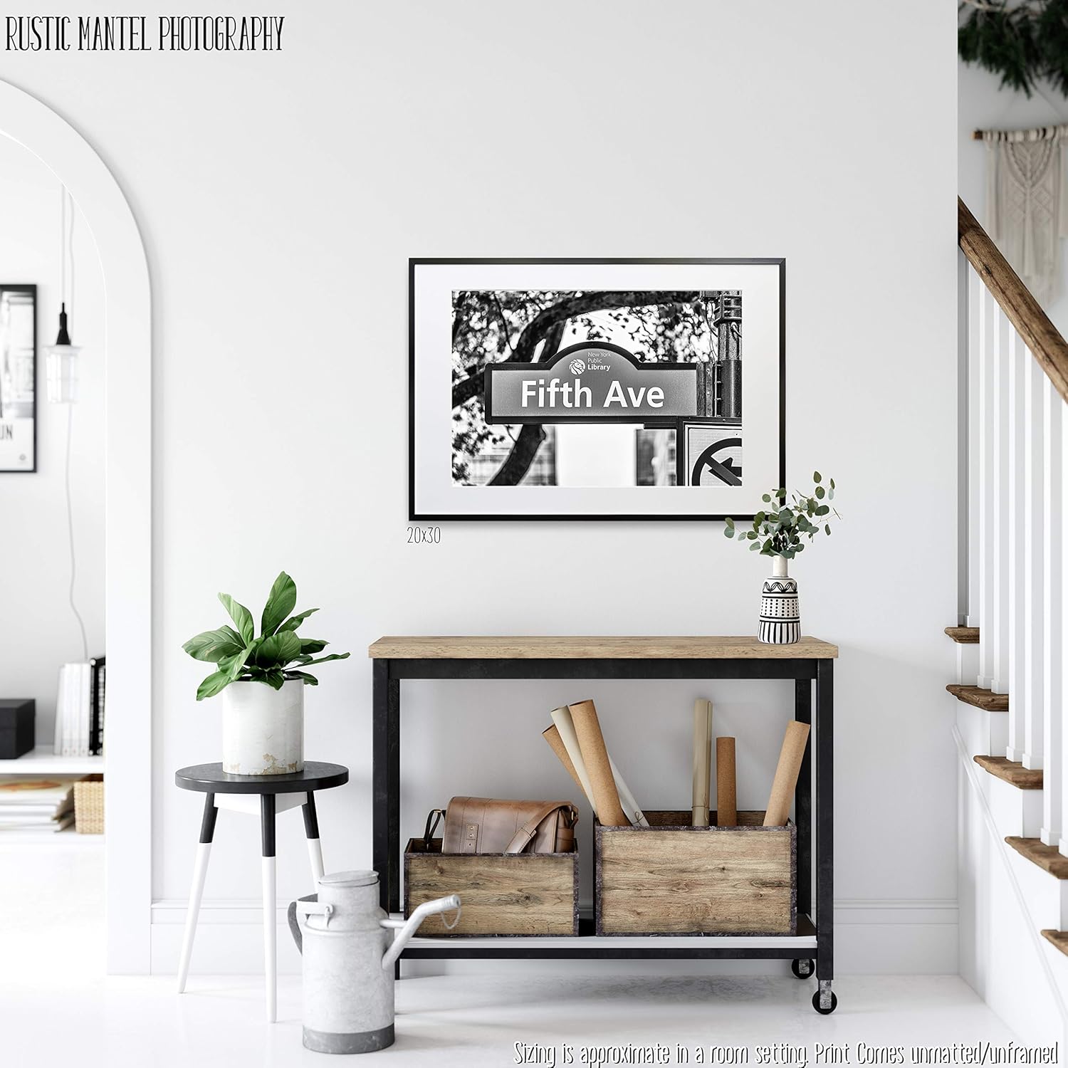 New York City Photography Street Signs 5th Avenue Sign Nyc Art Urban Decor Fifth Ave Sign Black And White Art Manhattan Print Photographs Wall Decor