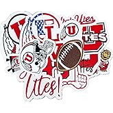 13PCS Utah Iron On Patches，Embroidered Applique Football for Jeans, T-Shirts, Hats, Backpacks & Sports Gear.