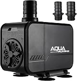 LIFERUN 45W Adjustable Flow Submersible Pond Pump 3000 L/H with 3 Nozzles