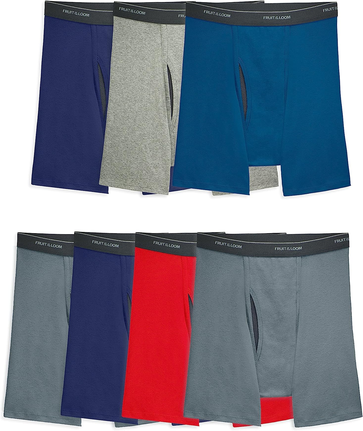 Photo 1 of Fruit of the Loom Men's Coolzone Boxer Briefs, 7 Pack-Assorted Colors, Large