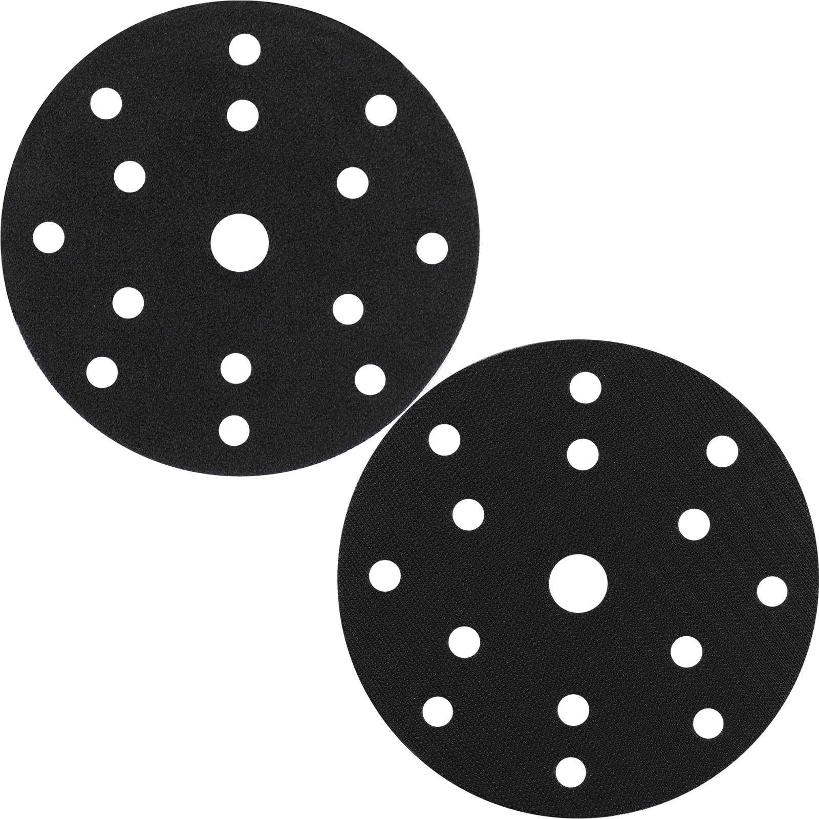 Shineboc Professional 2 pcs Pad Savers 15 Holes for Sander Replacement Cushion Pad Impact-Resistant Noise Reduction Protection Polisher for Hook & Loop Random Orbital (150mm)