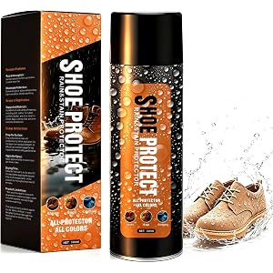 300ml Shoe Protector Spray – Rain Block & Stain Water Repellent, Waterproof Spray for Leather, Suede, Canvas – Heavy Duty Dir
