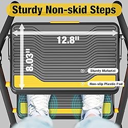 Urackify 2 Step Ladder, Heavy-Duty Pass 800lb