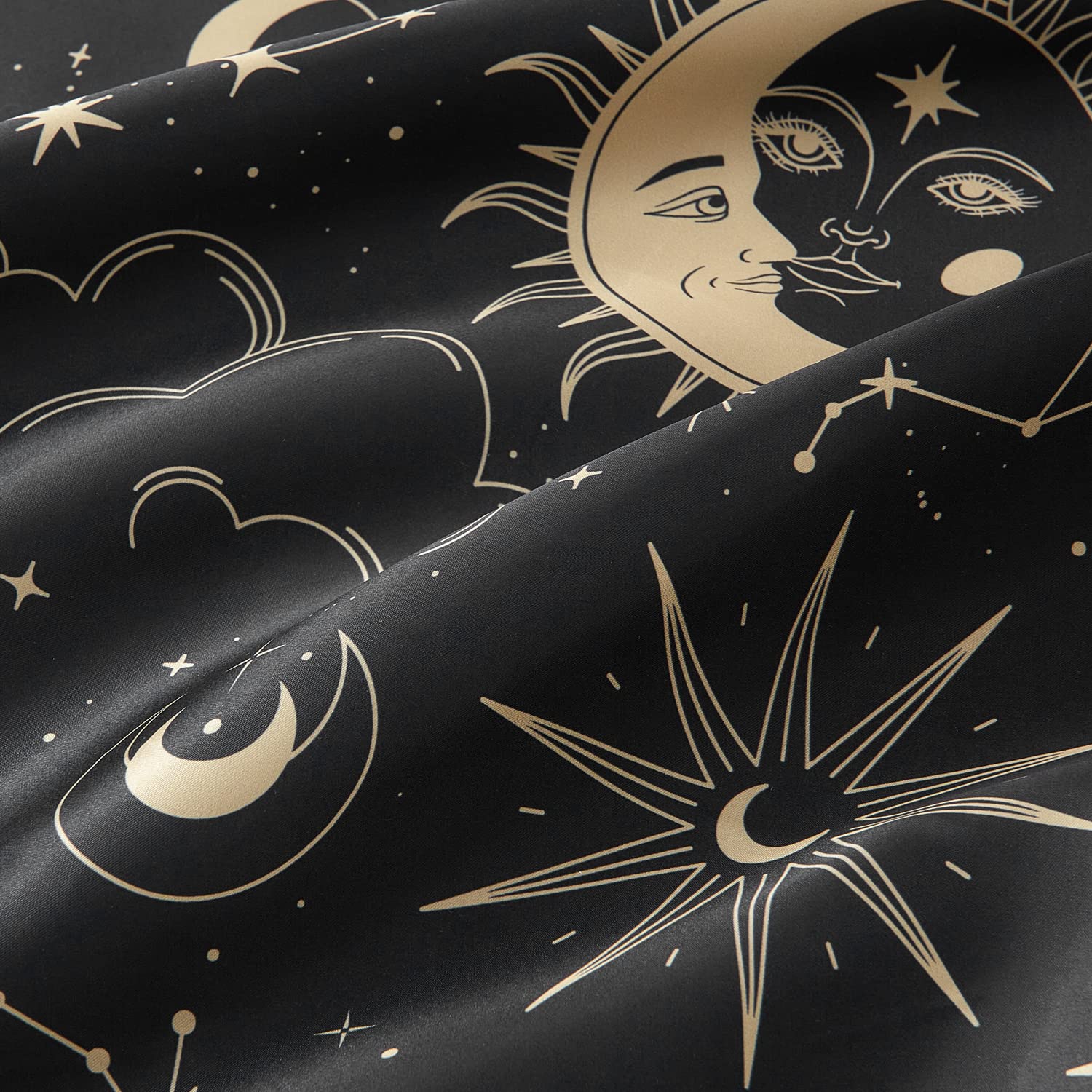 EXQ Home Satin Pillowcase for Hair and Skin Queen - Black Printed Silk Pillowcase 2 Pack 20x30 inches - Satin Pillow Cases Set of 2 with Envelope Closure, Gifts for Women Men - Image 4