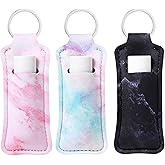 COOKOOKY Chapstick Holder Keychain Cute Lip Balm Keychain Holder with Clip