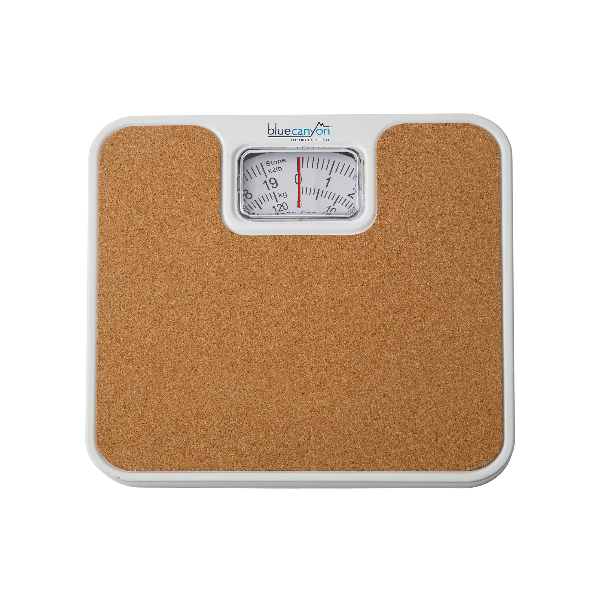 Blue Canyon Mechanical Z Series Bathroom Scales| Measure Body, Luggage Weight| Maintain Fitness| kg/lb Unit Readings| 125kg Max Capacity| High-Precision Mechanics| Accurate Bathroom Scale (Cork)